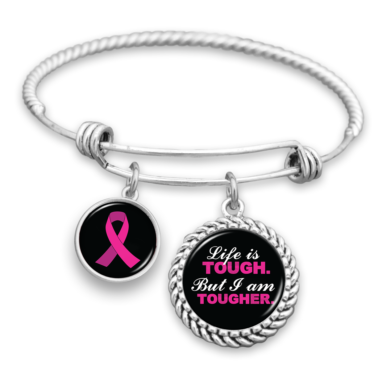 Breast cancer awareness charm bracelet online