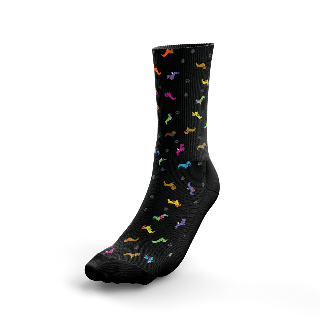 Colorful Dachshund Crew Socks