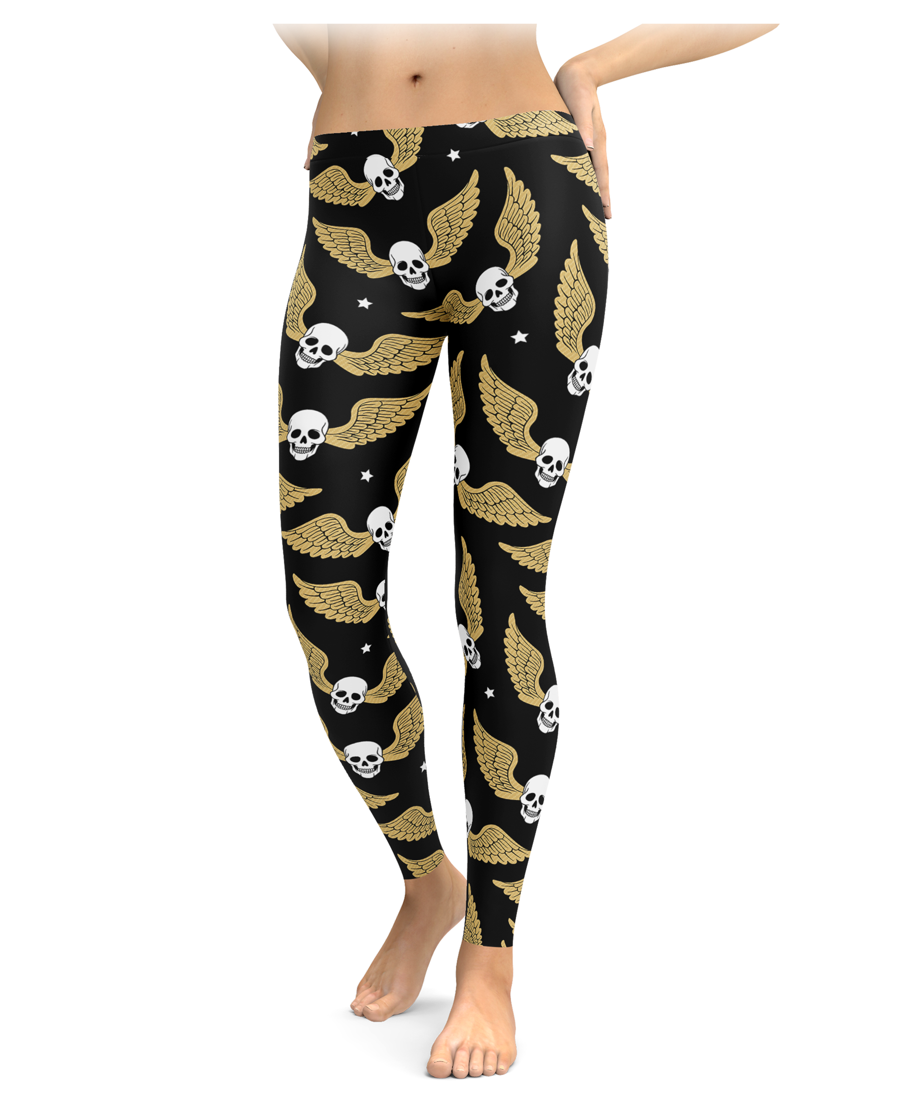 Winged Skull Leggings Brave New Look