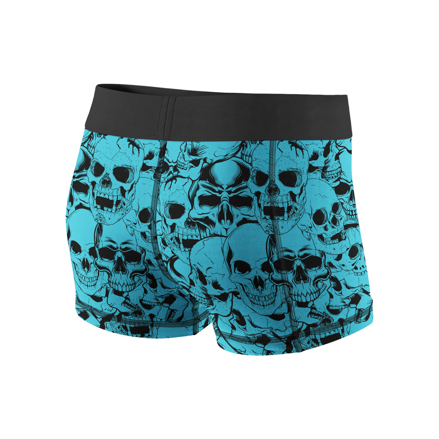 Turquoise Skulls Fitness Shorts
