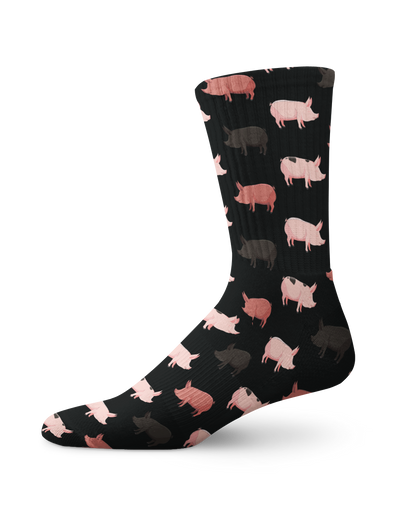 Pig Crossing Crew Socks