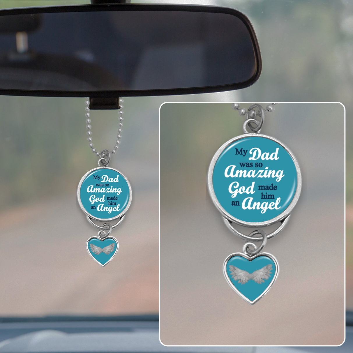 So Amazing Dad Rearview Mirror Charm