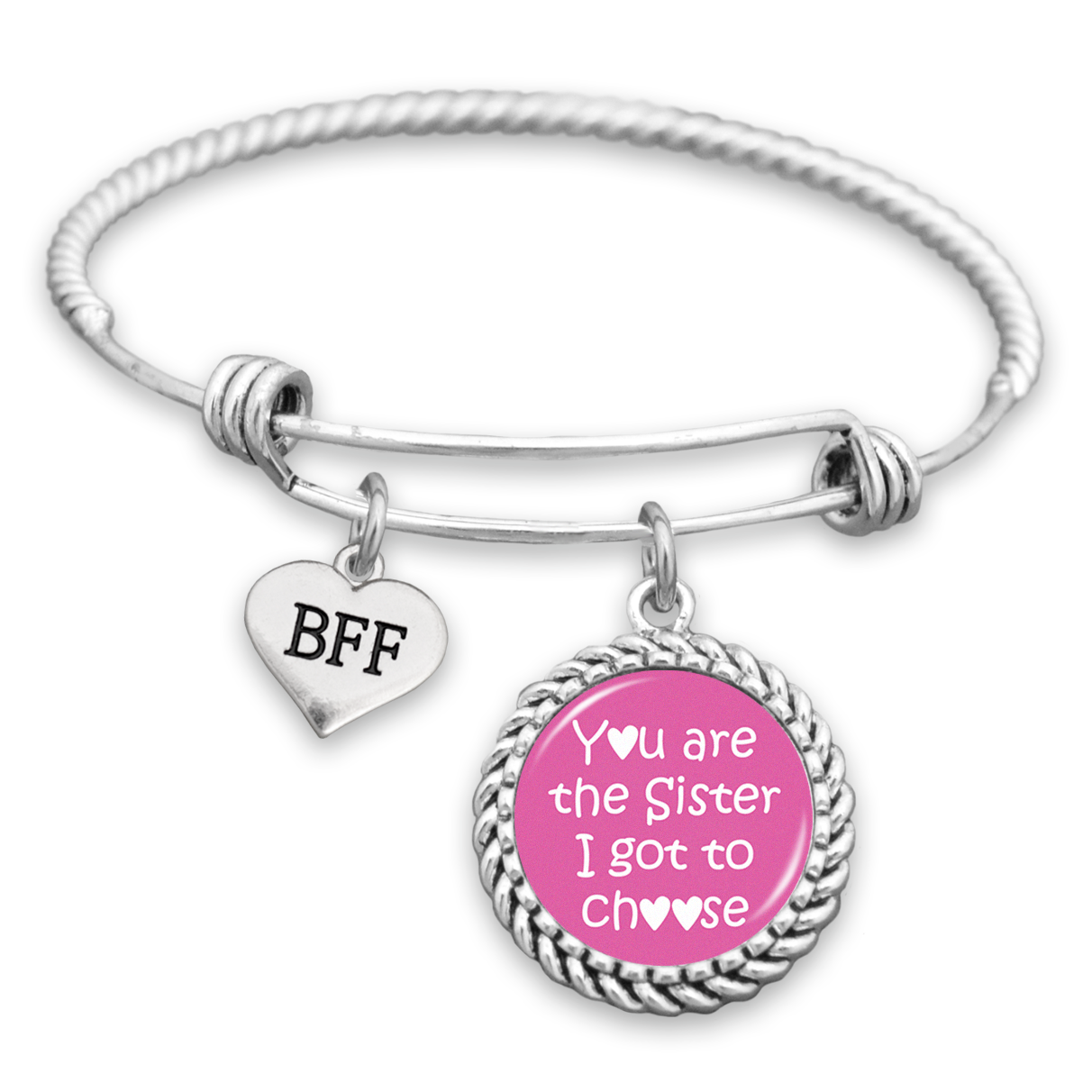 You Are The Sister I Got To Choose BFF Charm Bracelet