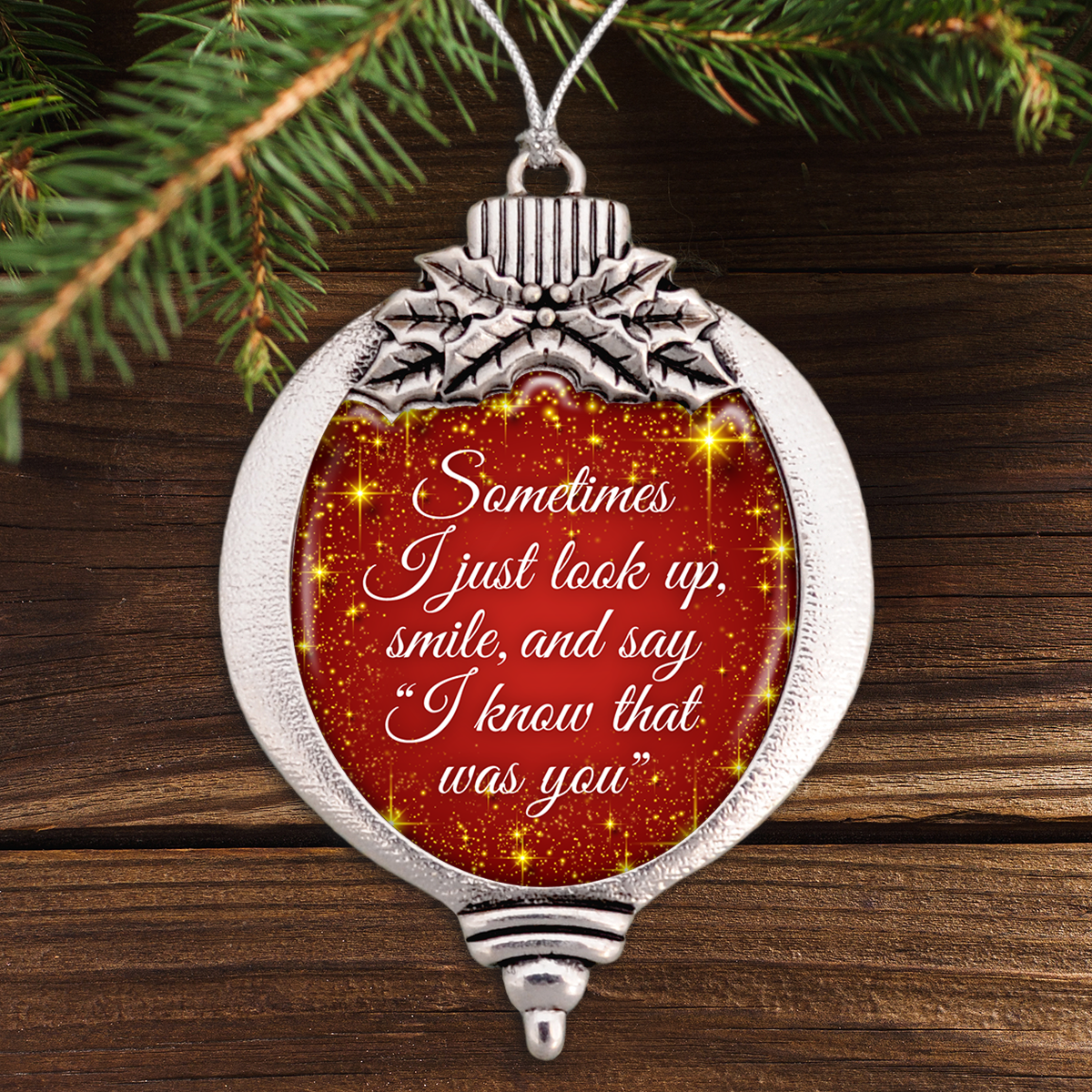 I Know That Was You Red & Gold Bulb Ornament