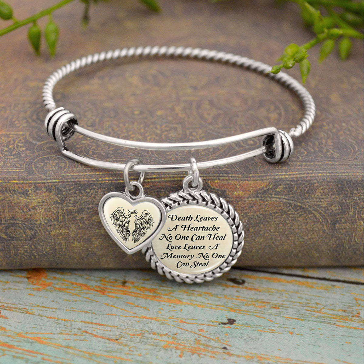 Love Leaves A Memory No One Can Steal Charm Bracelet