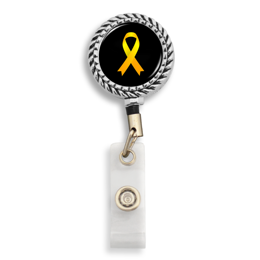 Childhood Cancer Awareness Ribbon Badge Reel
