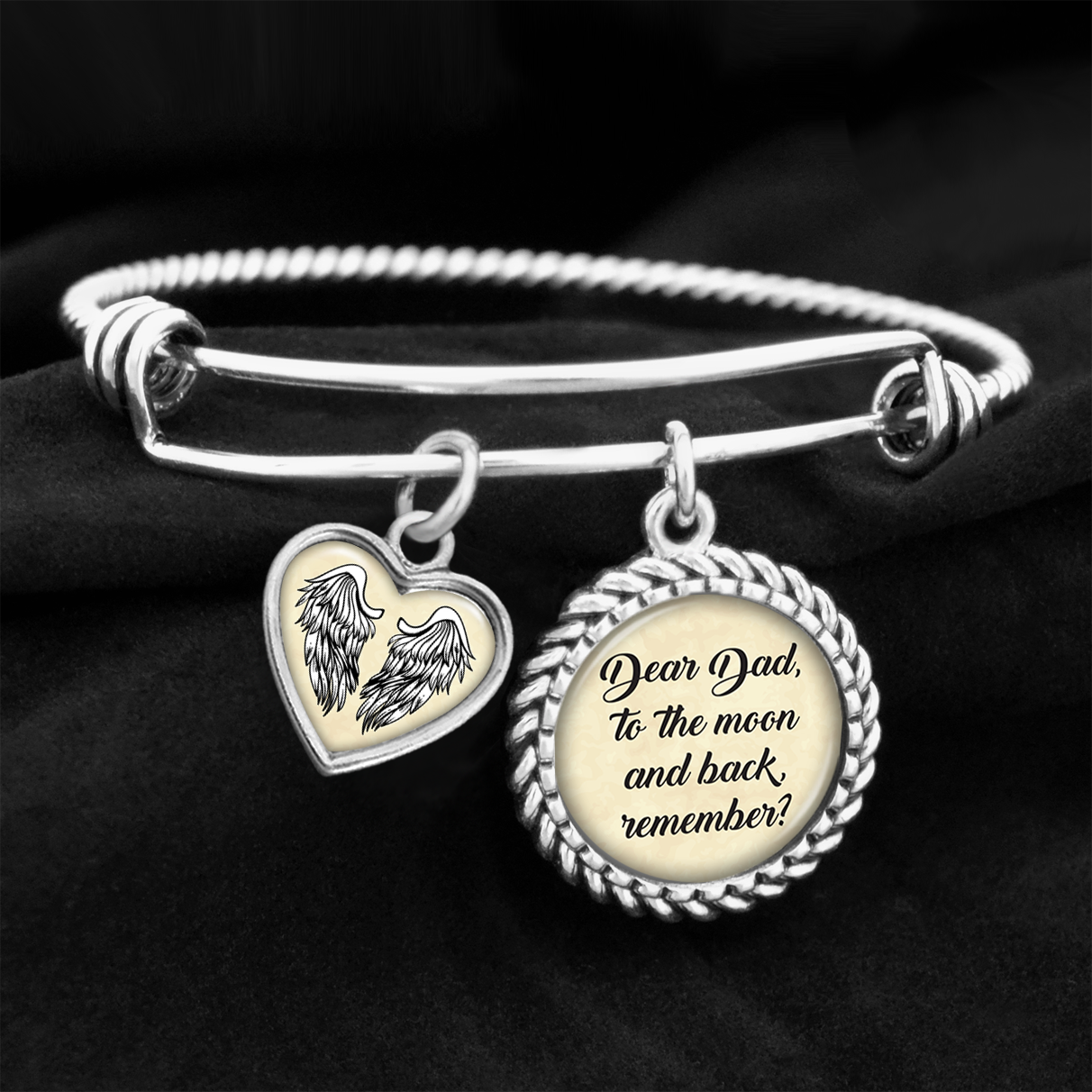 Dad To The Moon And Back Charm Bracelet