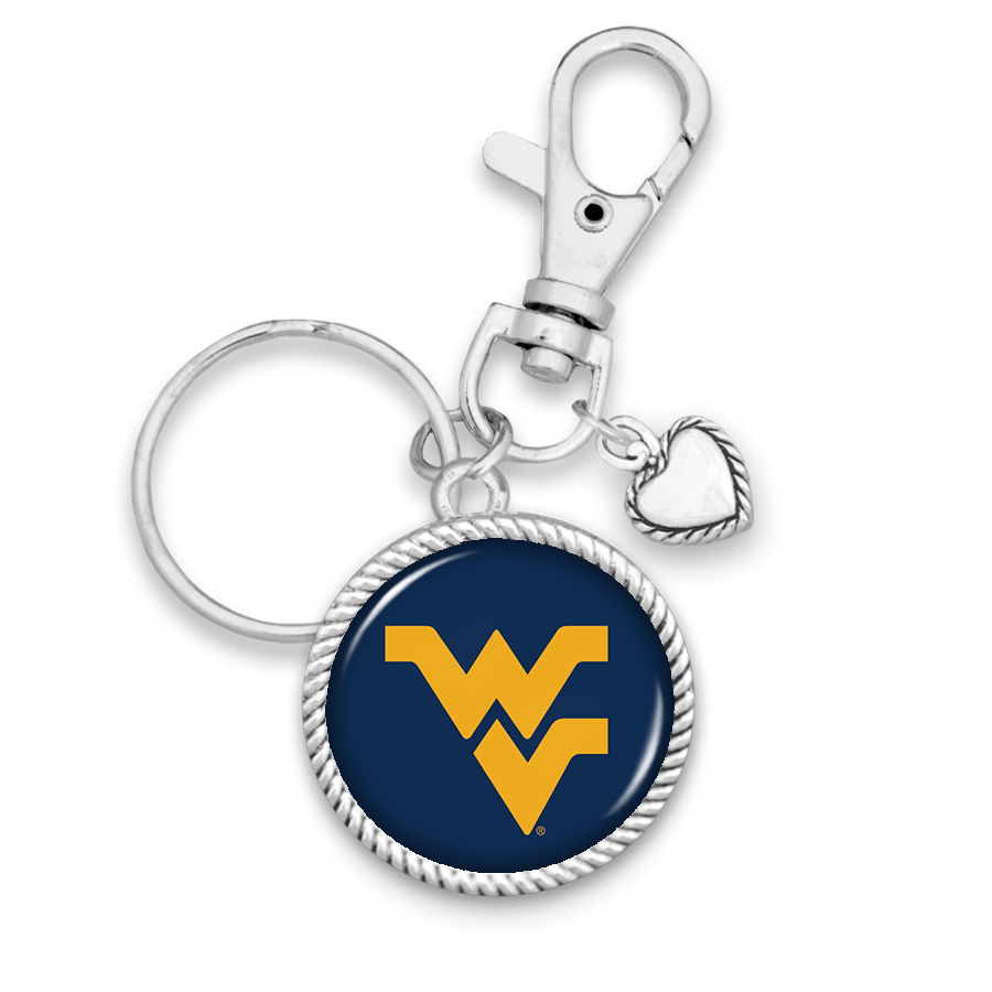 West Virginia Mountaineers Logo Charm Key Chain