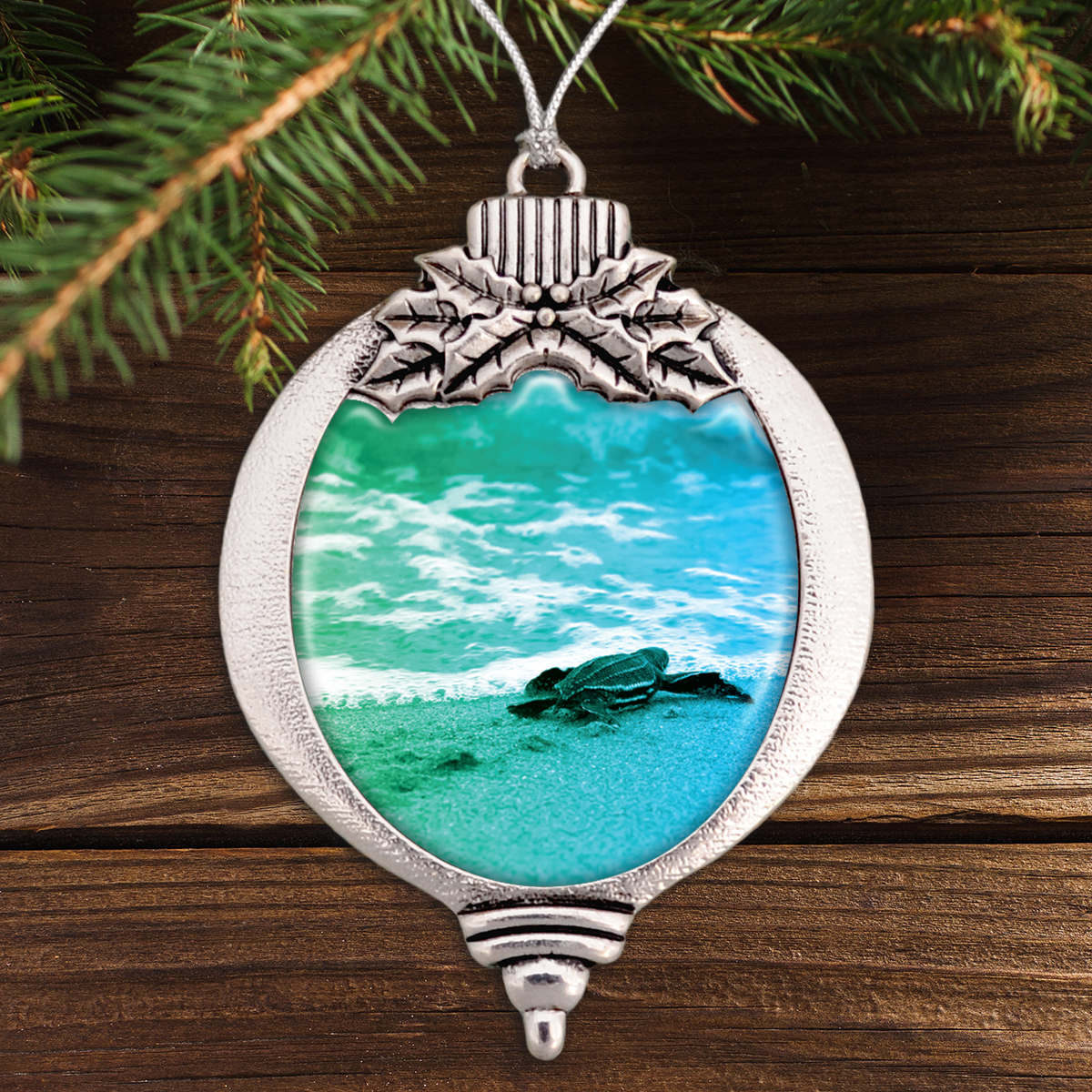 Baby Turtle's Journey Bulb Ornament