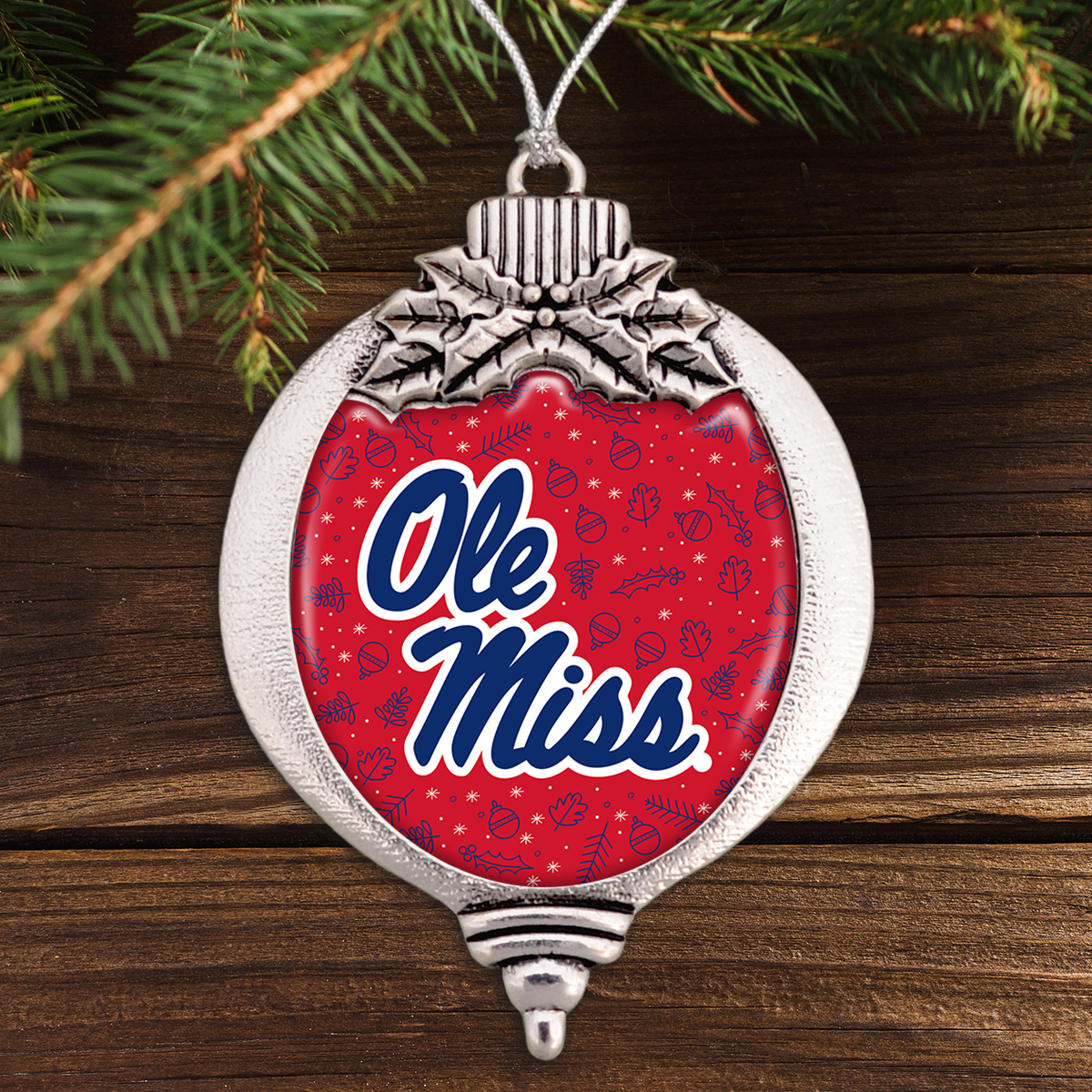 Ole Miss Rebels Holiday Bulb Ornament