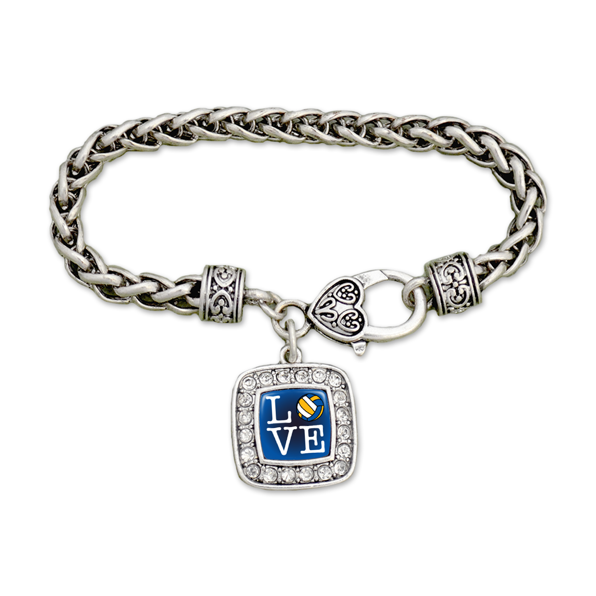 LOVE Volleyball Clamp Bracelet