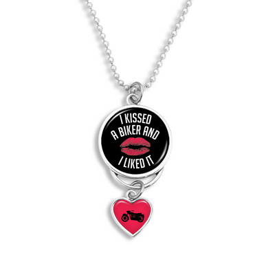 I Kissed A Biker And I Liked It Rearview Mirror Charm
