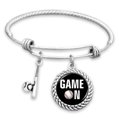 Game On Baseball Charm Bracelet
