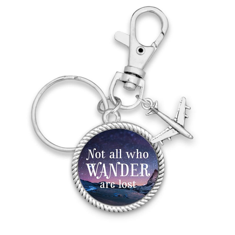 Not All Who Wander Are Lost Starry Sky Charm Key Chain