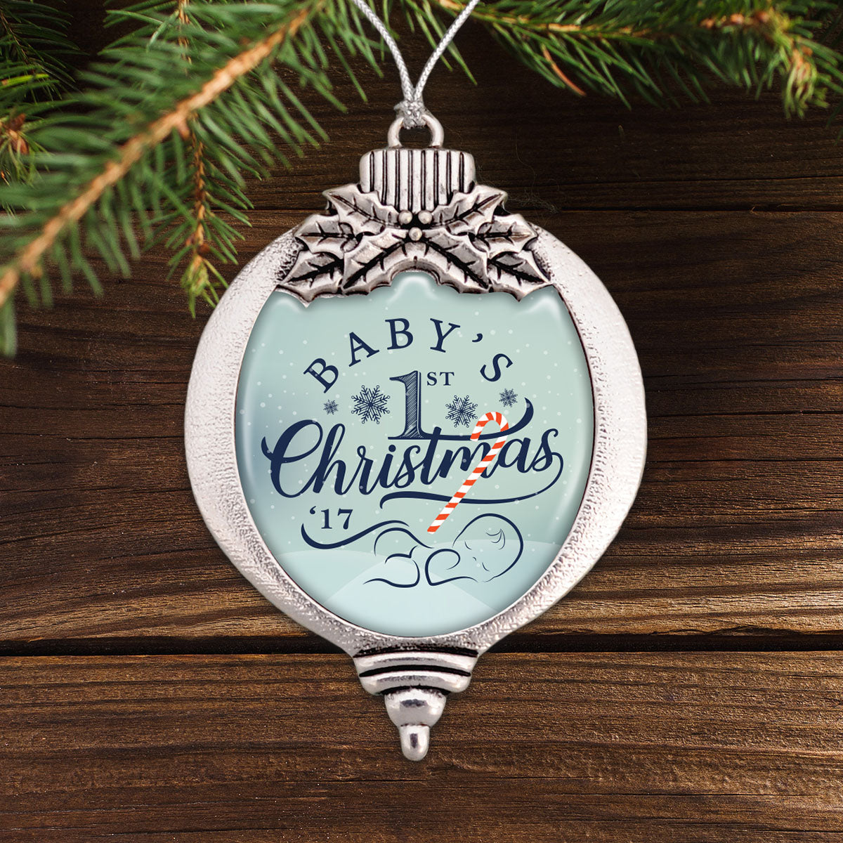 Baby's First Christmas 2017 Bulb Ornament