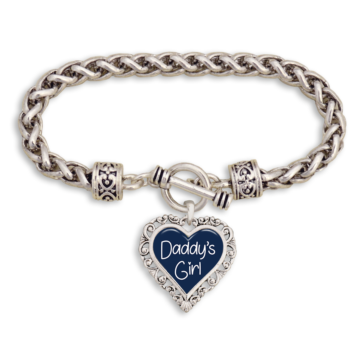 Daddy's Girl Heart Clasp Bracelet