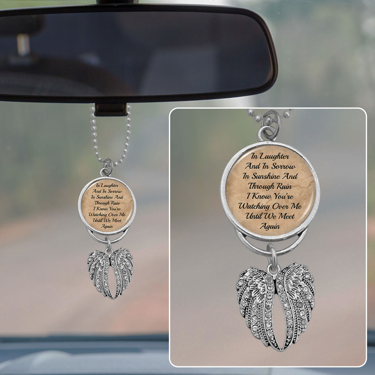 Watching Over Me Rearview Mirror Charm