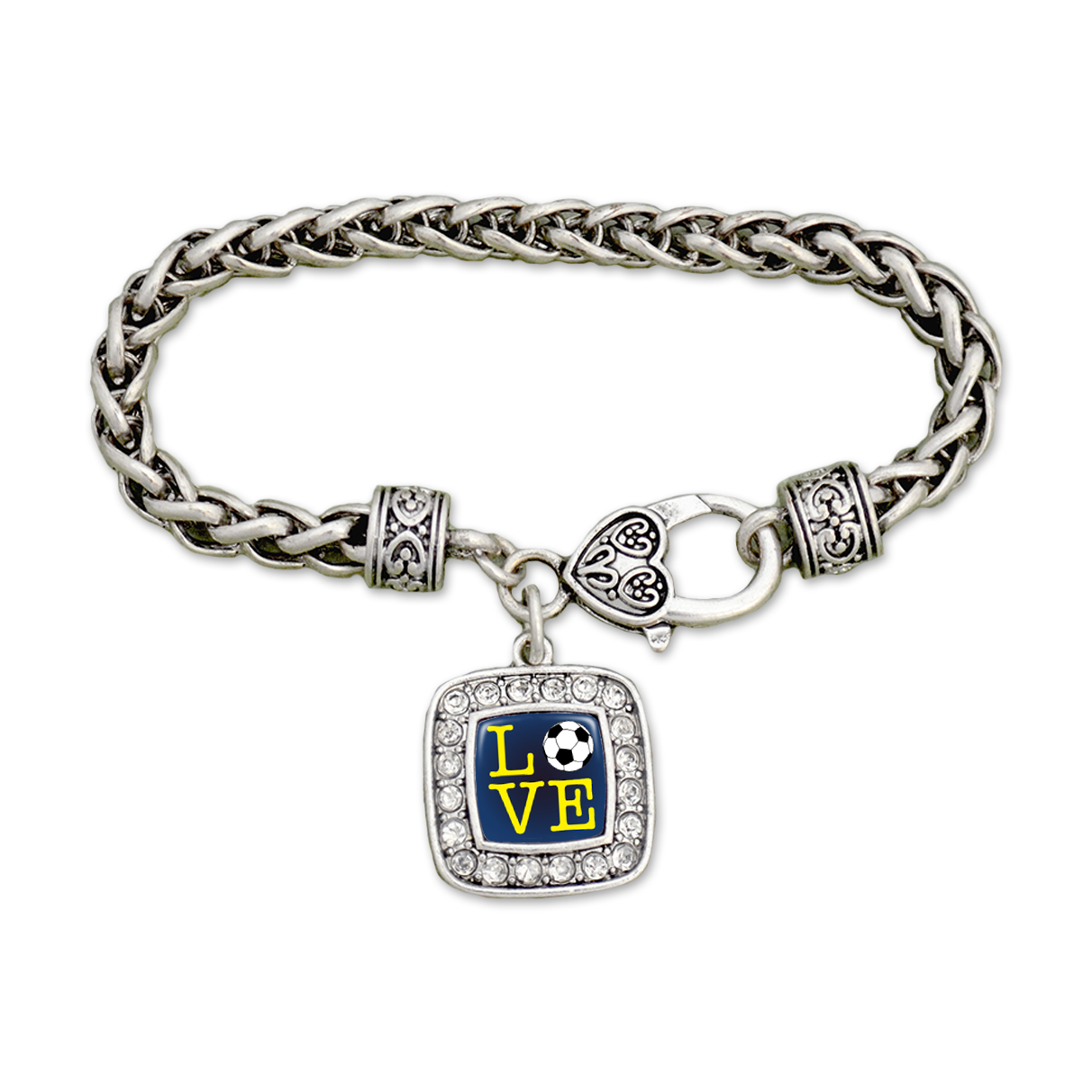 LOVE Soccer Clamp Bracelet