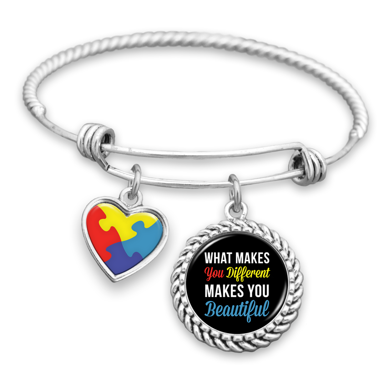 What Makes You Different Makes You Beautiful Charm Bracelet