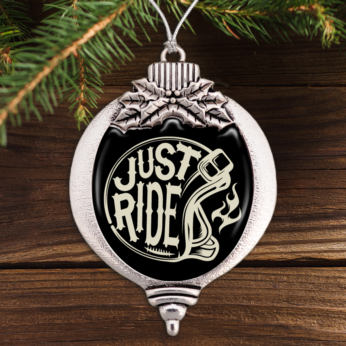 Just Ride Bulb Ornament