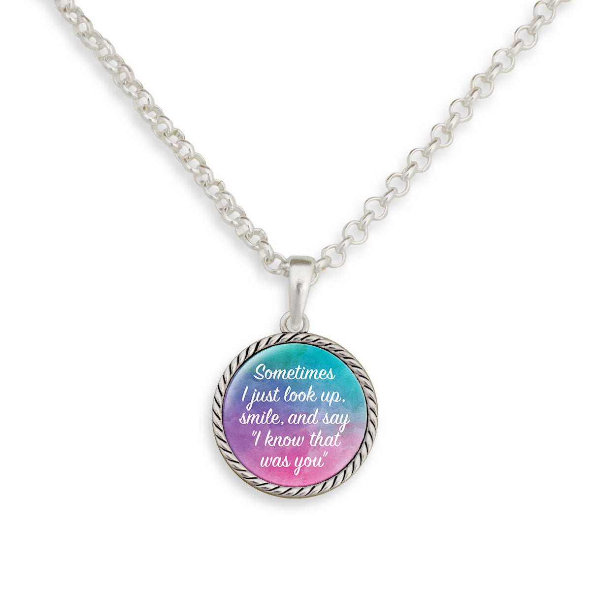 I Know That Was You Watercolor Necklace