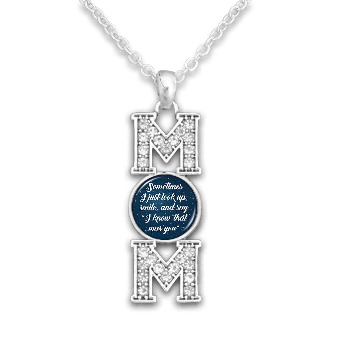 "I Know That Was You" Night Sky Mom Pendant Necklace