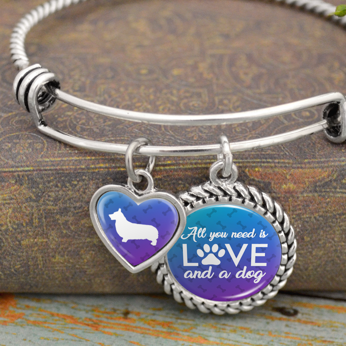 All You Need Is Love And A Dog Corgi Charm Bracelet