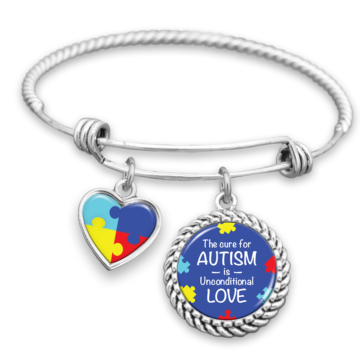 The Cure For Autism Is Unconditional Love Charm Bracelet