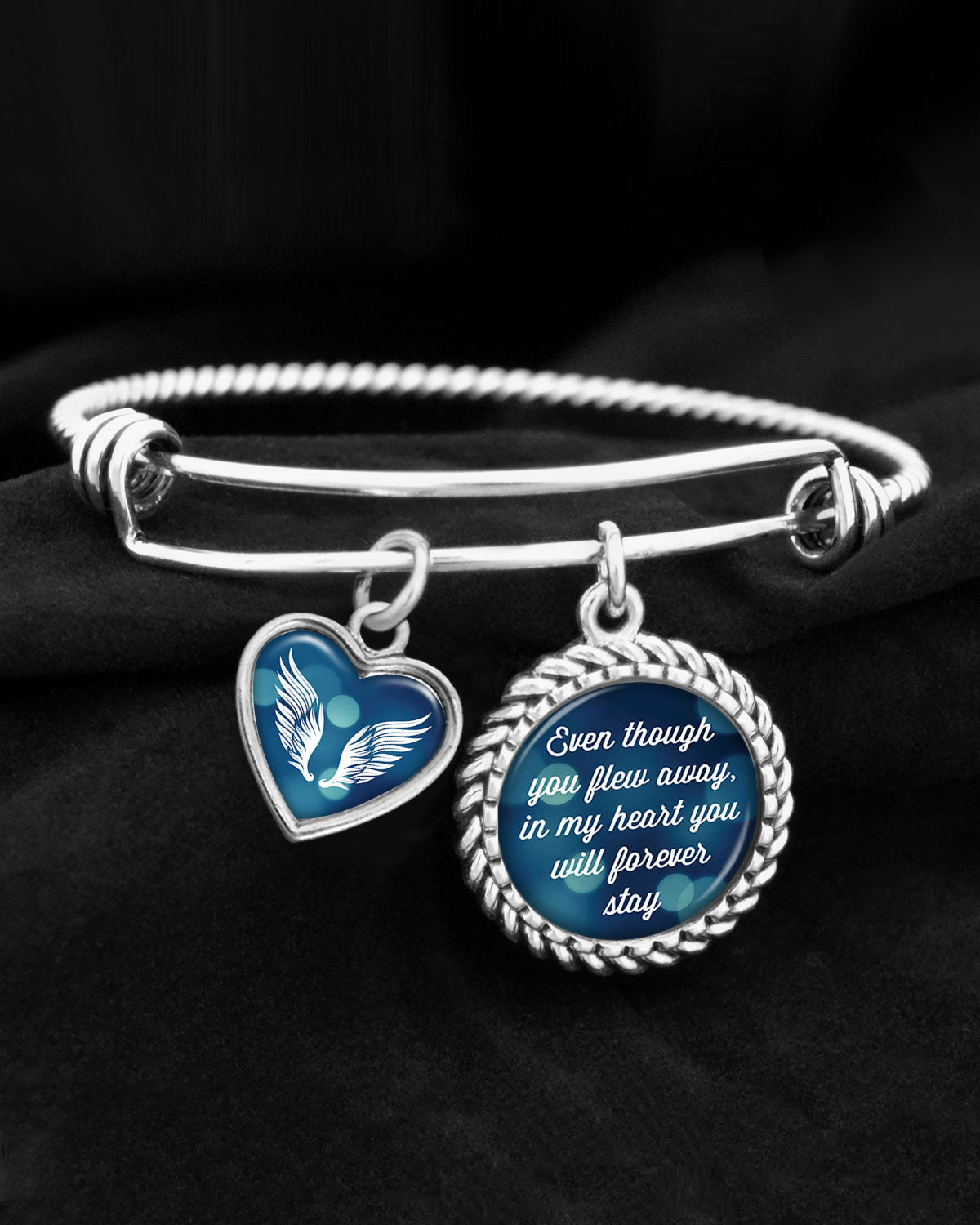 In My Heart You Will Forever Stay Charm Bracelet