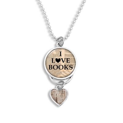 I Love Books Rearview Mirror Charm