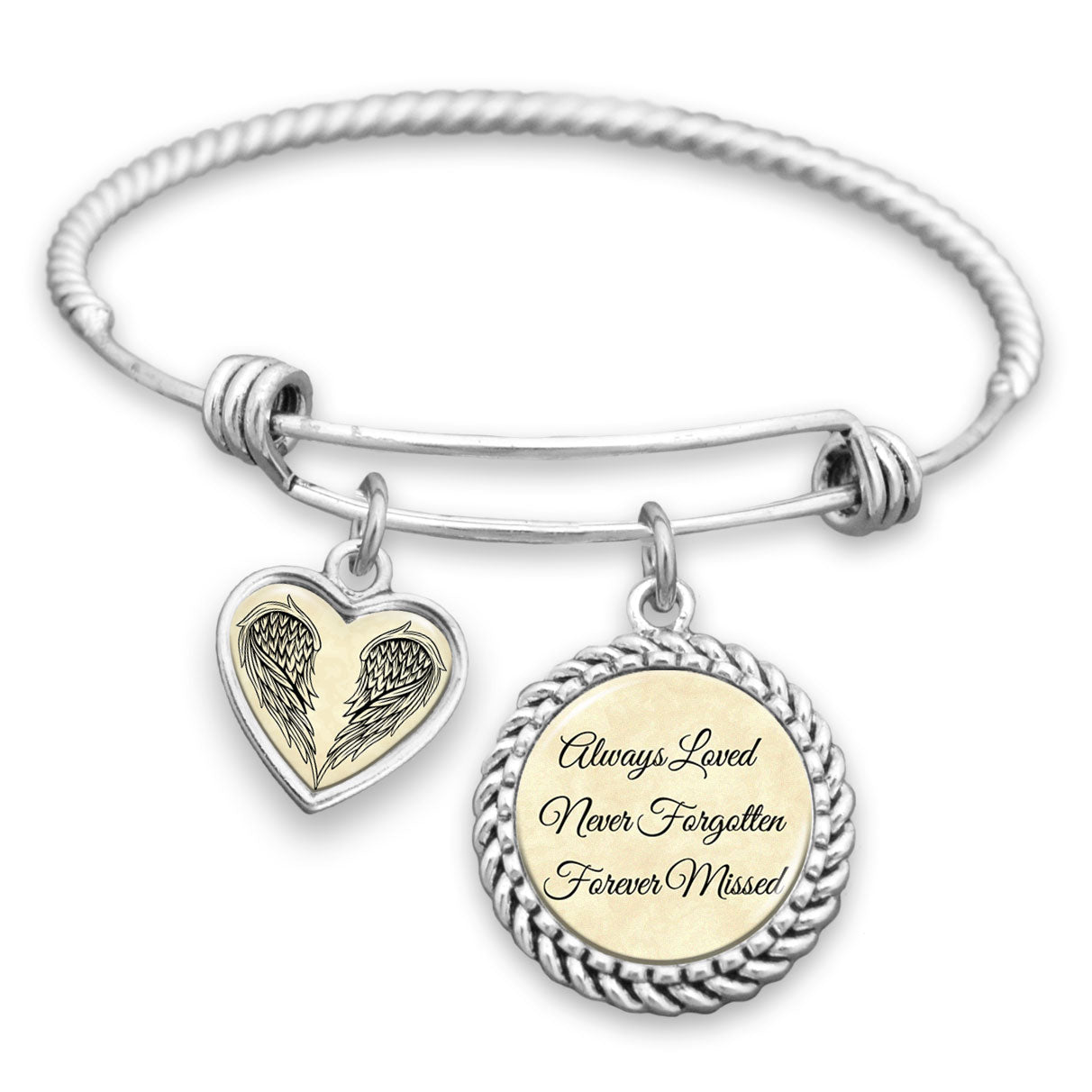 Always Loved, Never Forgotten, Forever Missed Charm Bracelet