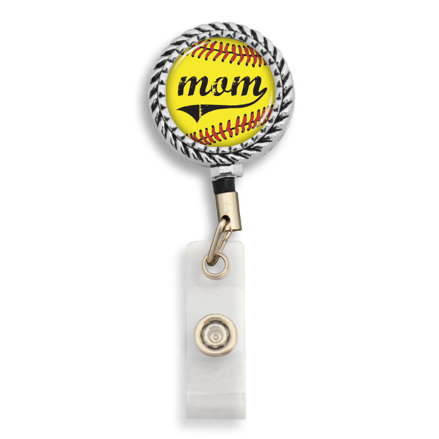 Softball Mom Badge Reel