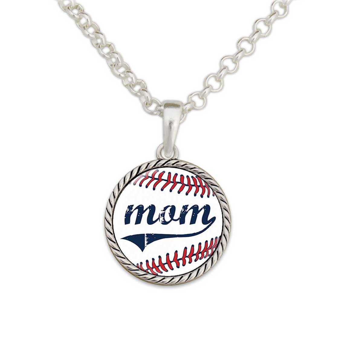 Baseball Mom Crystal Necklace