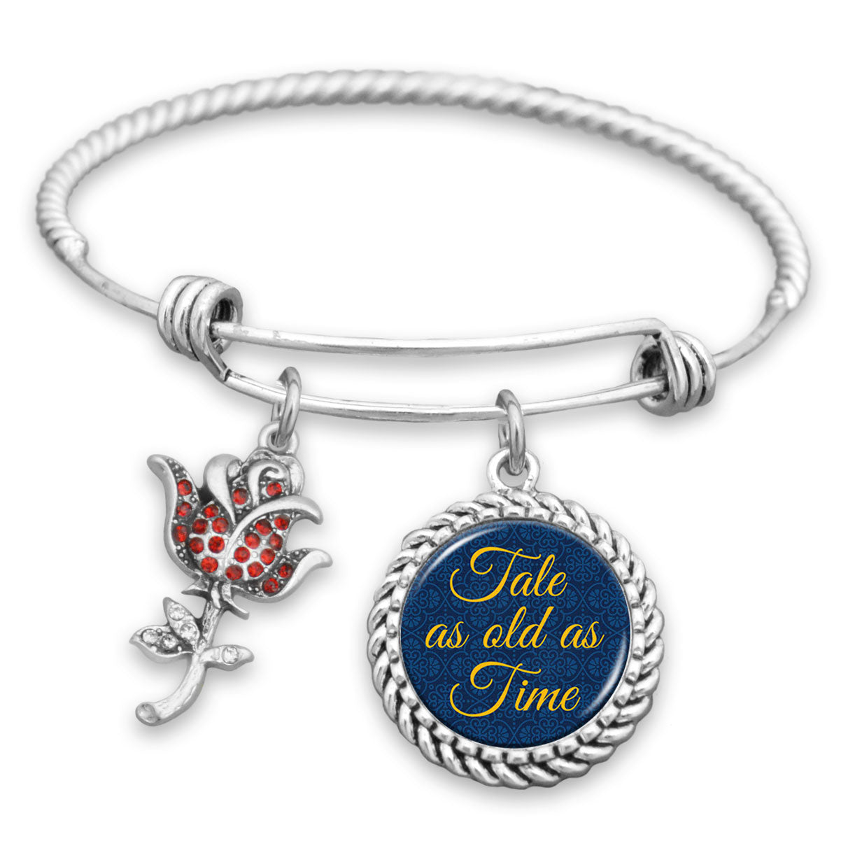Tale As Old As Time - Rose Charm Bracelet