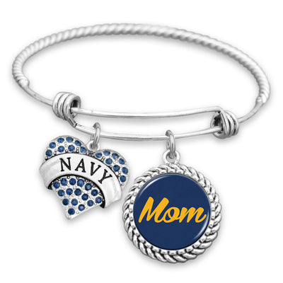 Navy - Mom / Wife / Girl - Charm Bracelet