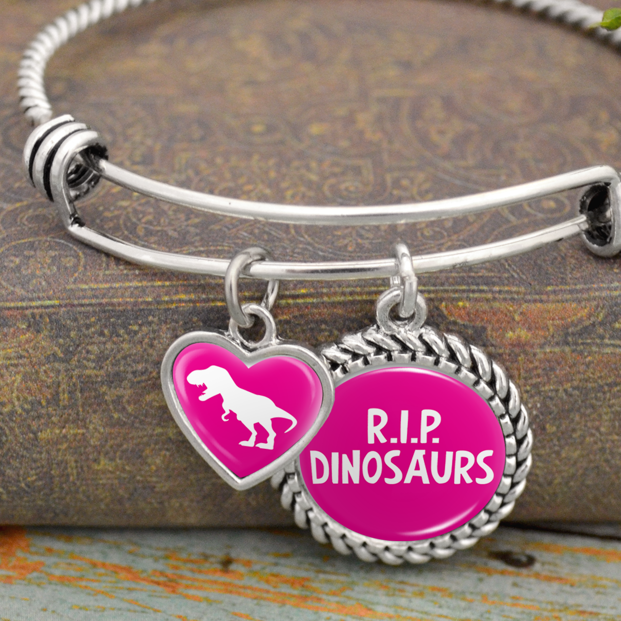 R.I.P. Dinosaurs Charm Bracelet