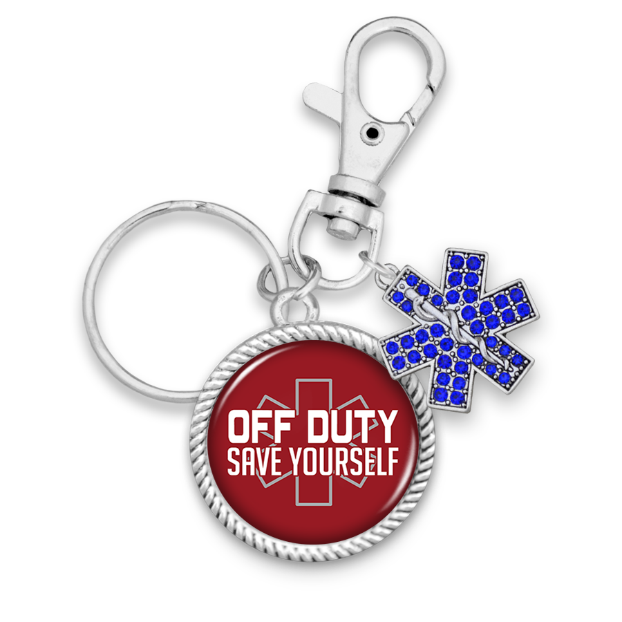 Off Duty Save Yourself Key Chain