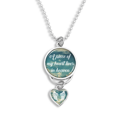 Piece Of My Heart Lives In Heaven Rearview Mirror Charm
