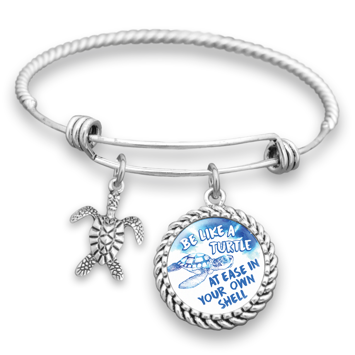 Be Like A Turtle, At Ease In Your Own Shell Charm Bracelet