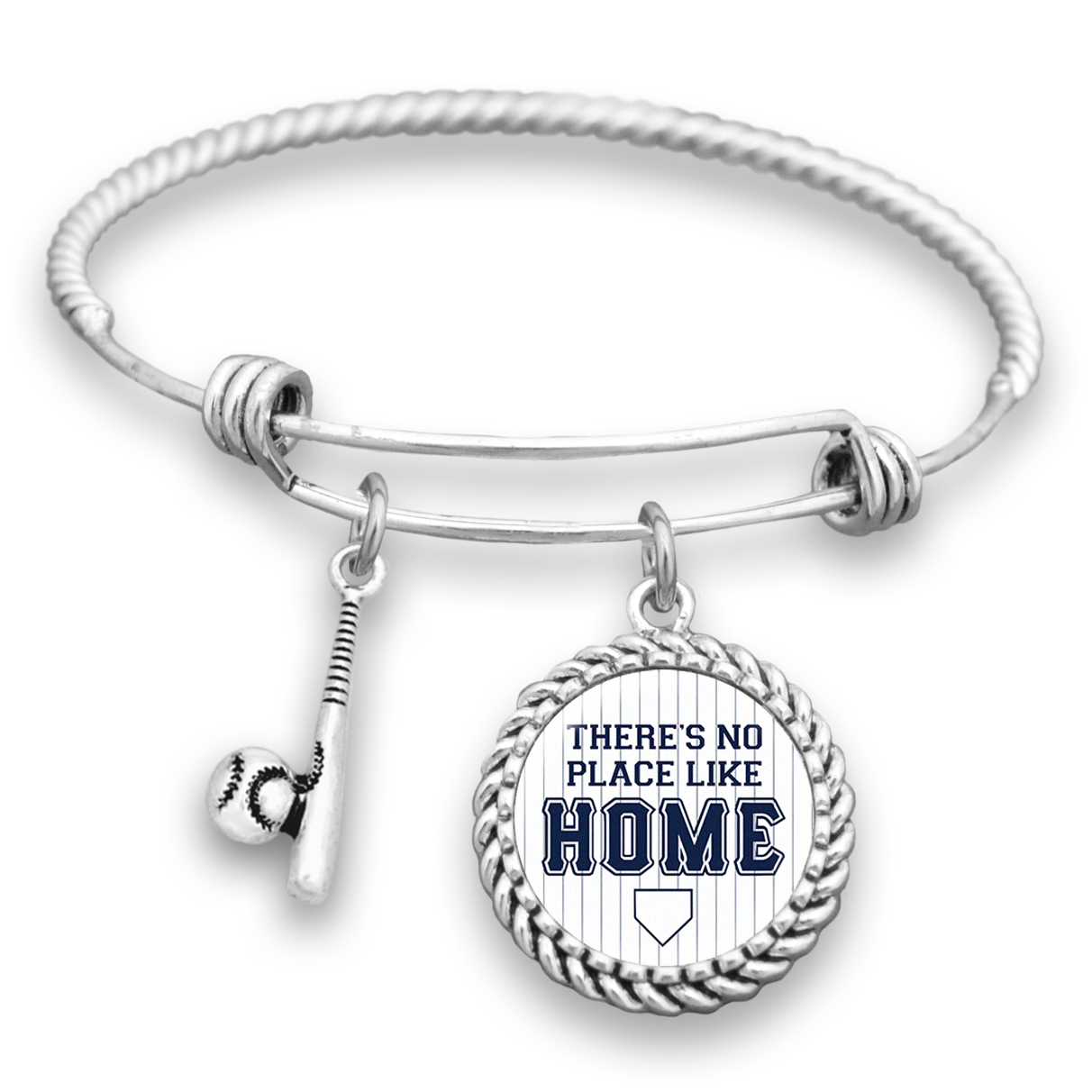 Yankees There's No Place Like Home Baseball Charm Bracelet