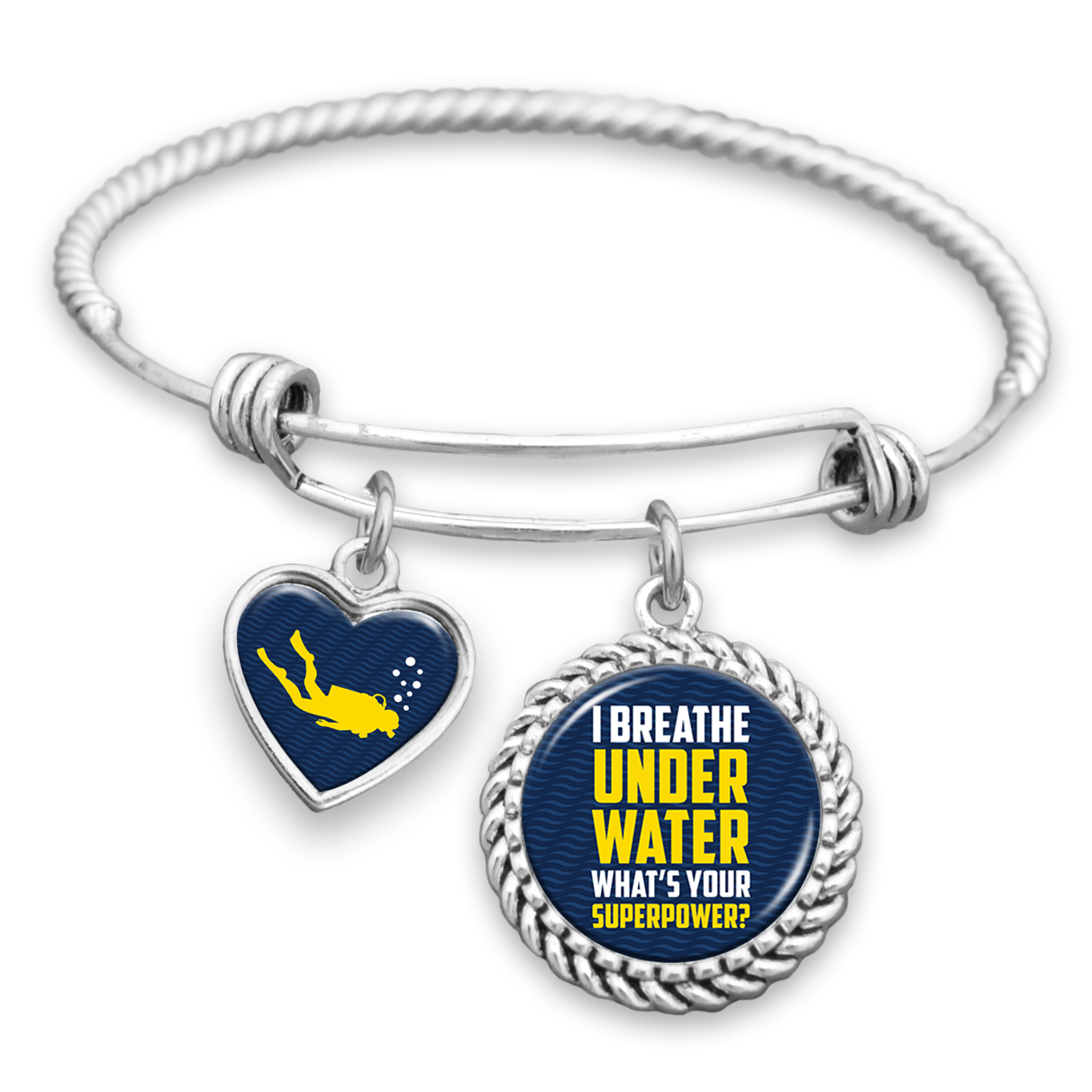 I Breathe Underwater, What's Your Superpower Charm Bracelet