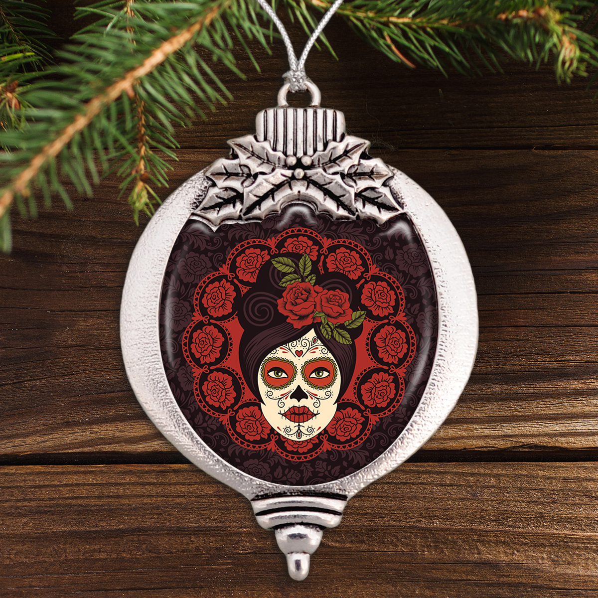 Dia De Los Muertos Woman Bulb Ornament