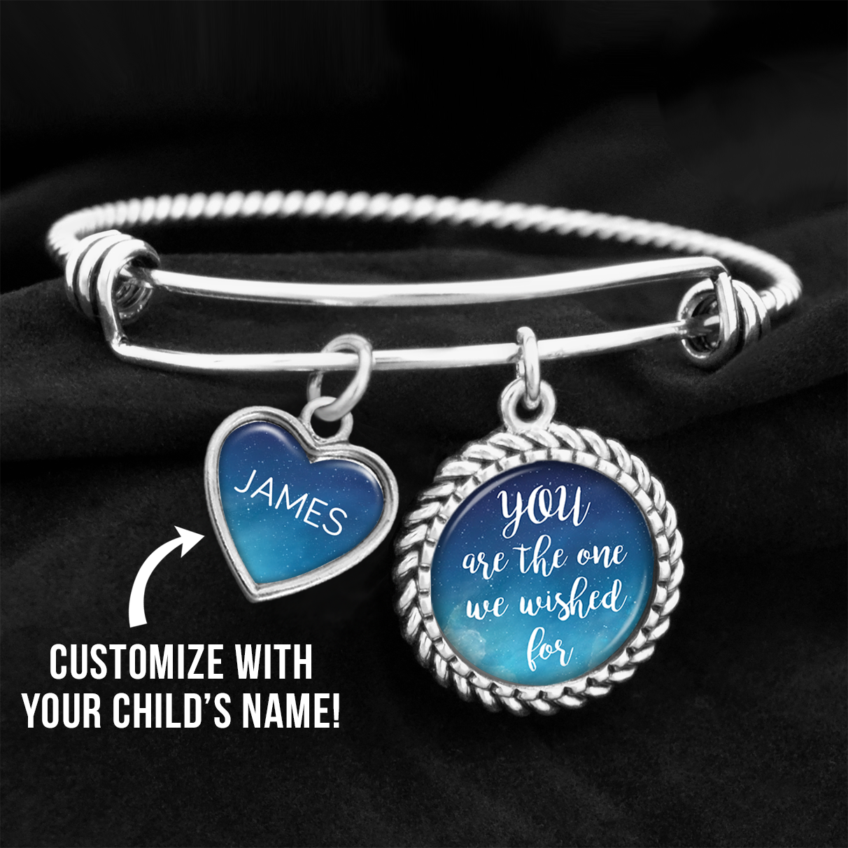 Customizable You Are The One We Wished For Charm Bracelet