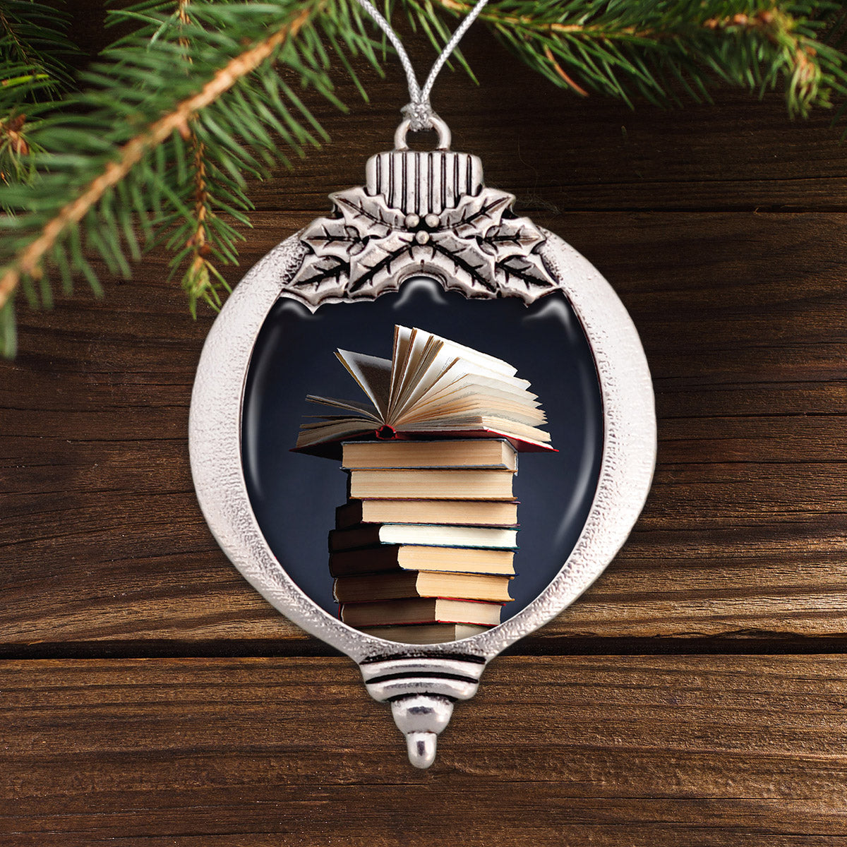 Book Stack Bulb Ornament