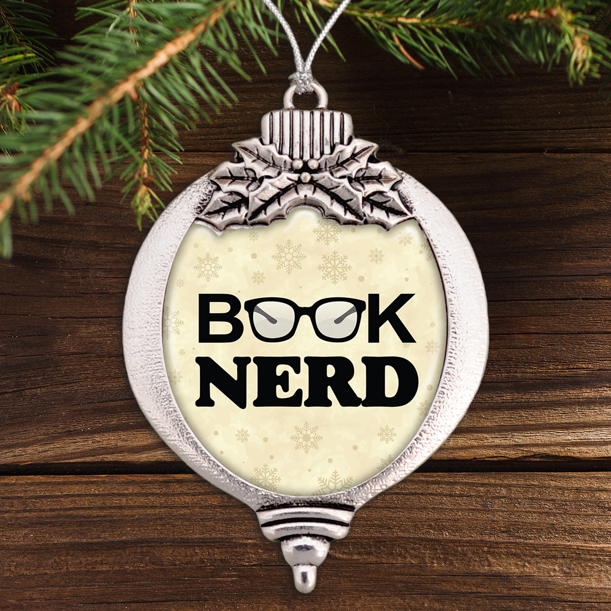 Book Nerd Bulb Ornament