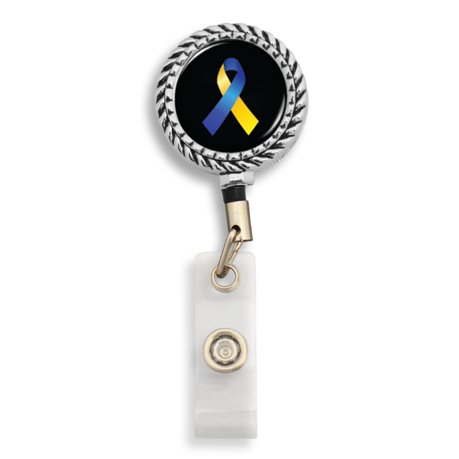 Down Syndrome Awareness Ribbon Badge Reel