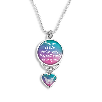 Those We Love Don't Go Away Watercolor Rearview Mirror Charm
