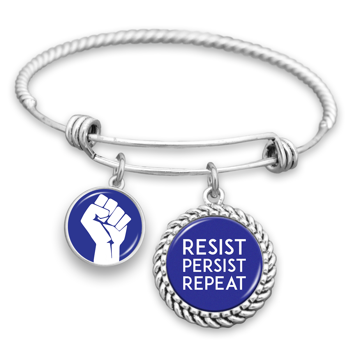Resist Persist Repeat Charm Bracelet
