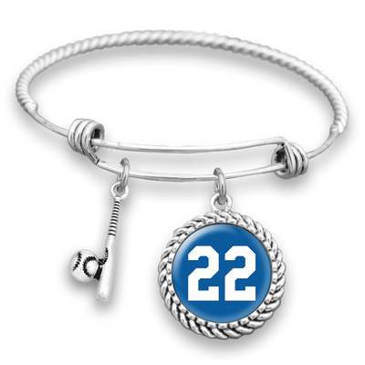 Baseball Jersey 22 Charm Bracelet