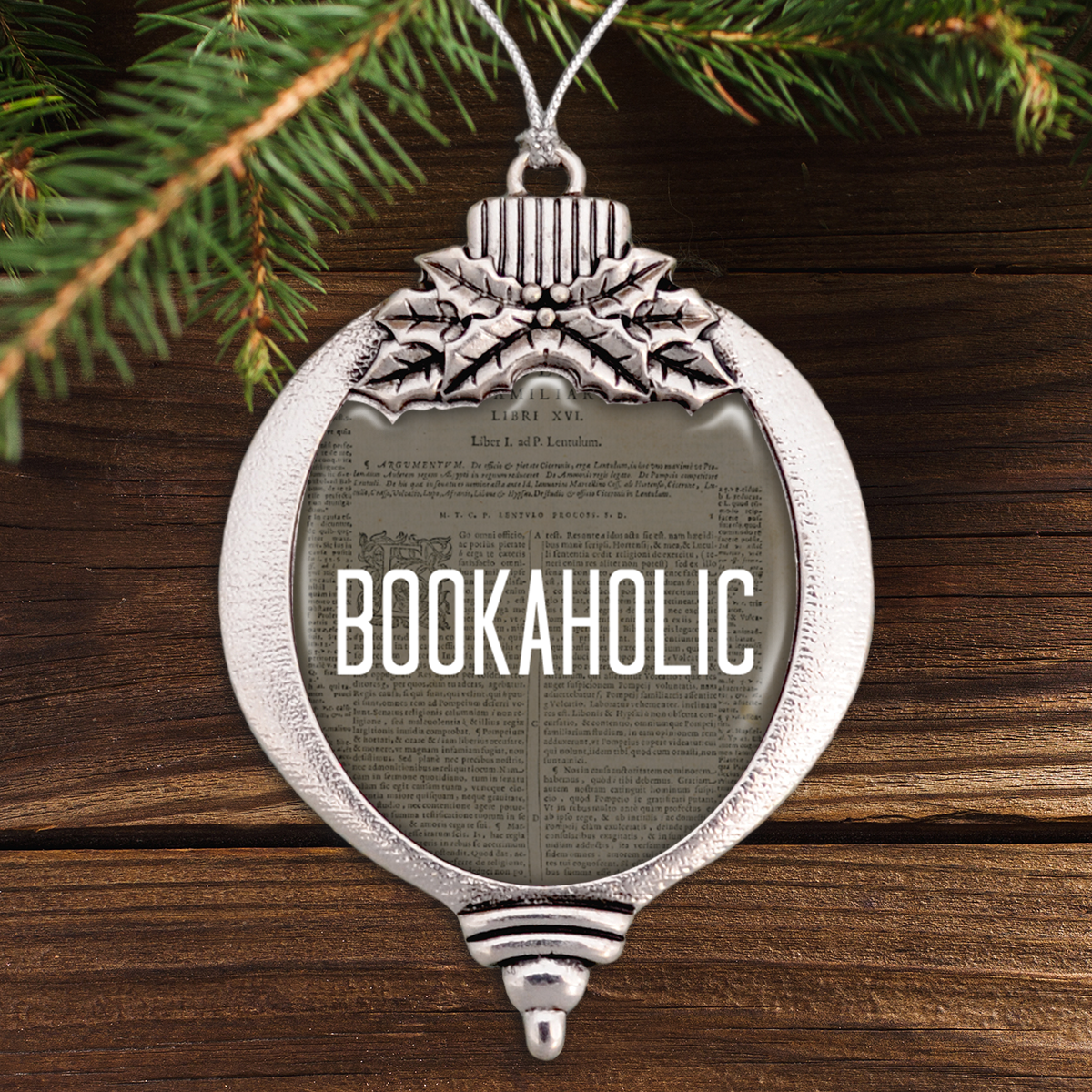 Bookaholic Bulb Ornament
